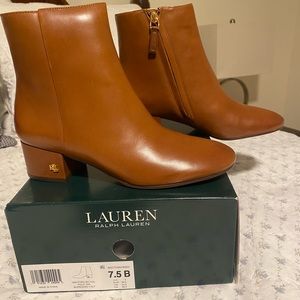 Ralph Lauren ankle boots, tan, New